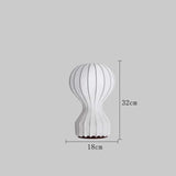 White Rounded Balloon-Shaped Minimalist Table Lamp - Clowas