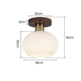 Simple Glass Flush Ceiling Light for Hallway