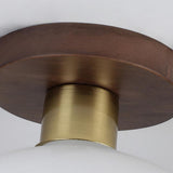 Simple Glass Flush Ceiling Light for Hallway