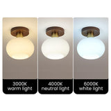 Simple Glass Flush Ceiling Light for Hallway