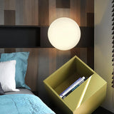 White Spherical Glass Hallway Ceiling Light - Clowas