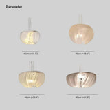 Contemporary Cream Style Paper Pendant Lighting for Dining Room