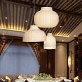Japanese Silk Dining Room Cluster Pendant Lights
