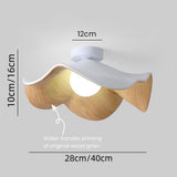 Ceiling Lights Bedroom Modern Eye Protection Lotus Wood