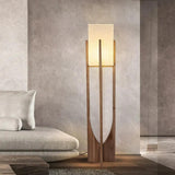 Wooden Frame Square Modern Floor Lamp - Clowas