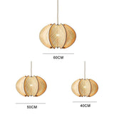 Wabi Sabi Woven Bamboo Wood Light Pendant