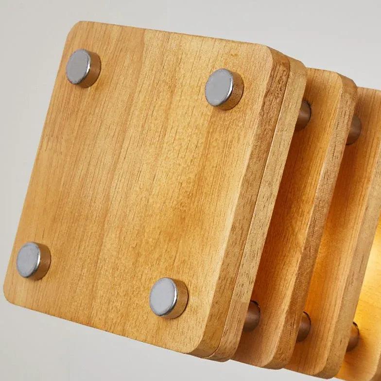 Wooden Rectangular Design Dining Room Pendant Light - Clowas