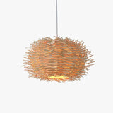 Wooden Stick Spherical Dining Room Pendant Light - Clowas
