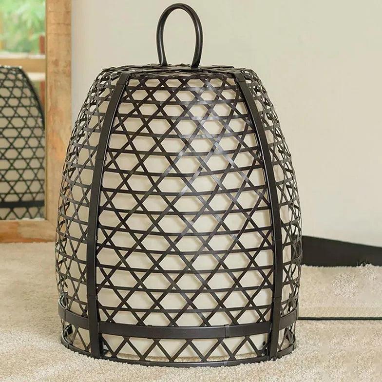 Woven Lantern Design Outdoor Floor Lamp - Clowas