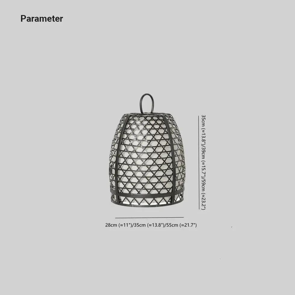 Woven Lantern Design Outdoor Floor Lamp - Clowas