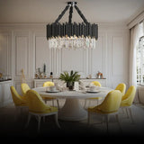 Wrinkled Crystal Black Industrial Chandelier - Clowas