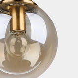 Mid Century Round Glass Pendant Light Dimmable for Bedside