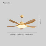 Yellow Bedroom LED Ceiling Fan with Light - Clowas