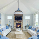 Nordic Bamboo Shade Pendant Light Dimmable for Dining Room