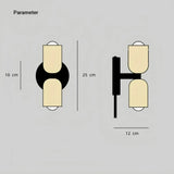 Morandi Double Headed Wall Lamp for Bedside, Anti-Glare