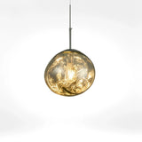 Modern Lava Glass Pendant Light for Dining Room, Height Adjustable