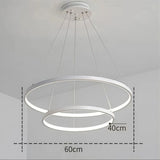 Modern Multi Ring Pendant Light Dimmable for Dining Room