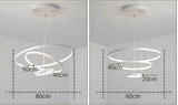 Modern Multi Ring Pendant Light Dimmable for Dining Room