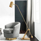 Minimalist Gold Floor Lamp Metal Dimmable for Living Room