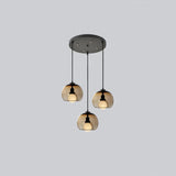 Modern Double Glass Pendant Light Dimmable for Dining Room