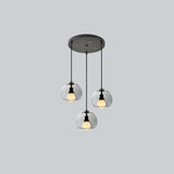 Modern Double Glass Pendant Light Dimmable for Dining Room