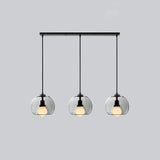 Modern Double Glass Pendant Light Dimmable for Dining Room