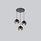 Modern Double Glass Pendant Light Dimmable for Dining Room