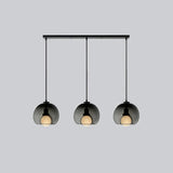 Modern Double Glass Pendant Light Dimmable for Dining Room