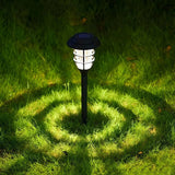 Solar Spike Lights 4 Pack in Black Metal for Garden Paths