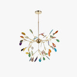Nordic Agate Firefly Chandelier Height Adjustable for Living Room