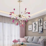 Nordic Agate Firefly Chandelier Height Adjustable for Living Room