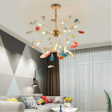 Nordic Agate Firefly Chandelier Height Adjustable for Living Room