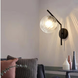 Modern Globe Glass Wall Light Dimmable for Bedroom