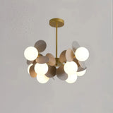 Modern Opal Glass Chandelier for Living Room, Anti-Glare