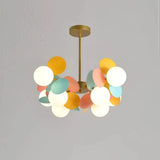 Modern Opal Glass Chandelier for Living Room, Anti-Glare