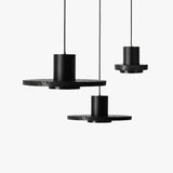 Industrial Black Hole Pendant Light with Cord