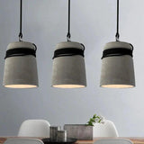 Modern Industrial Pendant Light With Concrete