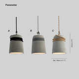 Modern Industrial Pendant Light With Concrete