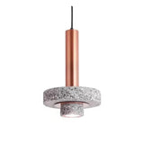 Modern Cement Grey Pendant Light With Metal Finish