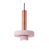 Modern Cement Grey Pendant Light With Metal Finish