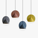 Light Grey Pendant Light In Modern Resin Sphere