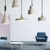 Modern Terrazzo Round Pendant Lights For Living Room