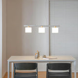 Modern Multi-Light Pendant In Milk White Glass