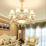 Vintage Ceiling Chandelier Dimmable Opal Glass For Living Room