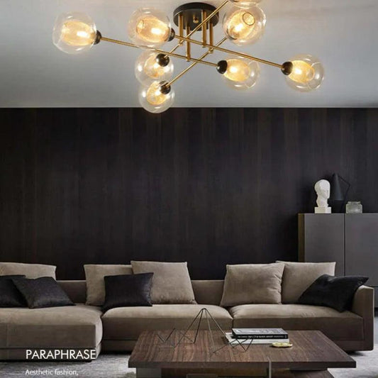 Chrome Semi Flush Ceiling Lights for Low Ceilings