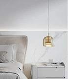 Modern Round LED Glass Pendant Light for Dining Table