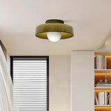 Nordic Round Glass Flush Mount Ceiling Light for Hallway