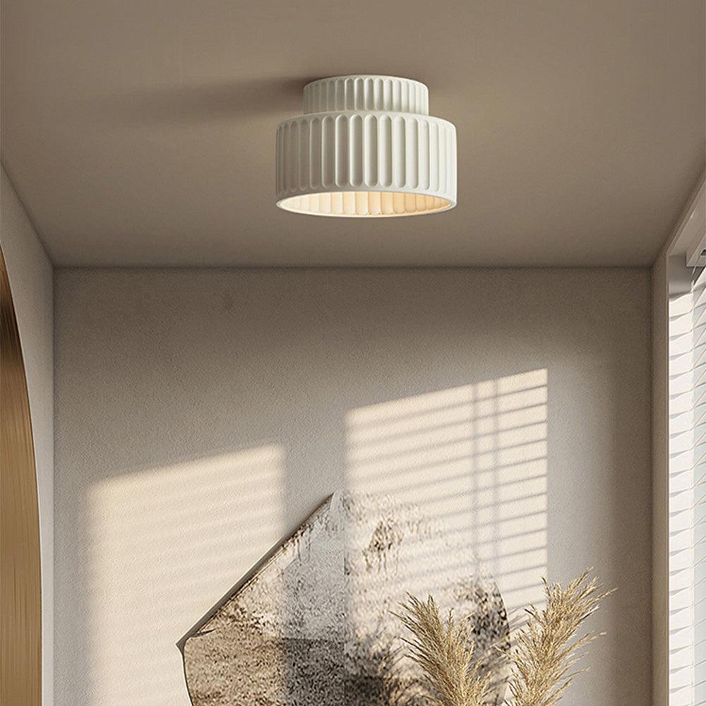 Modern White Wrinkled E27 Ceiling Light