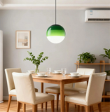 Colour Gradient spherical Glass Pendant Light for Restaurant