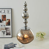 Silver Glass Contemporary Bedroom Pendant Lighting